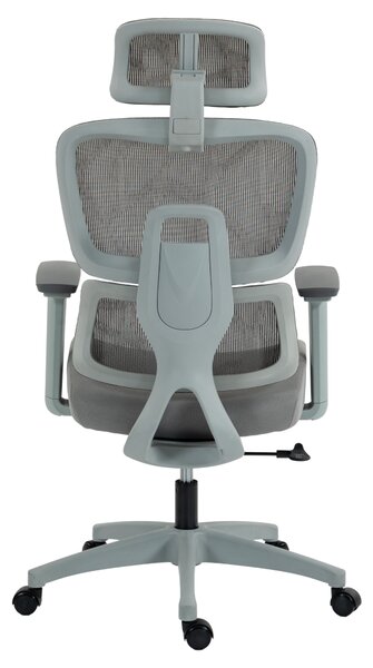 Ergonomická kancelářská židle COSMO - šedá síťovina / nosnost 150 kg