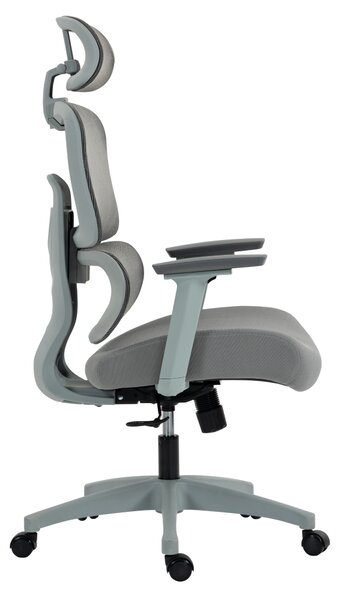 Ergonomická kancelářská židle COSMO - šedá síťovina / nosnost 150 kg
