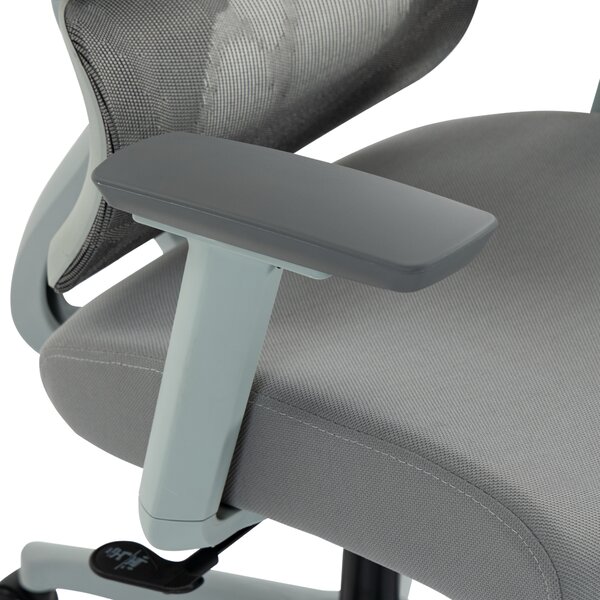 Ergonomická kancelářská židle COSMO - šedá síťovina / nosnost 150 kg