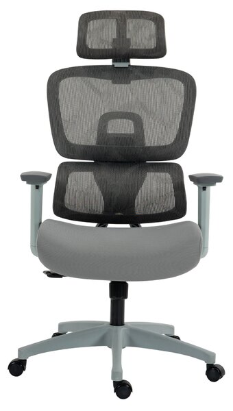 Ergonomická kancelářská židle COSMO - šedá síťovina / nosnost 150 kg