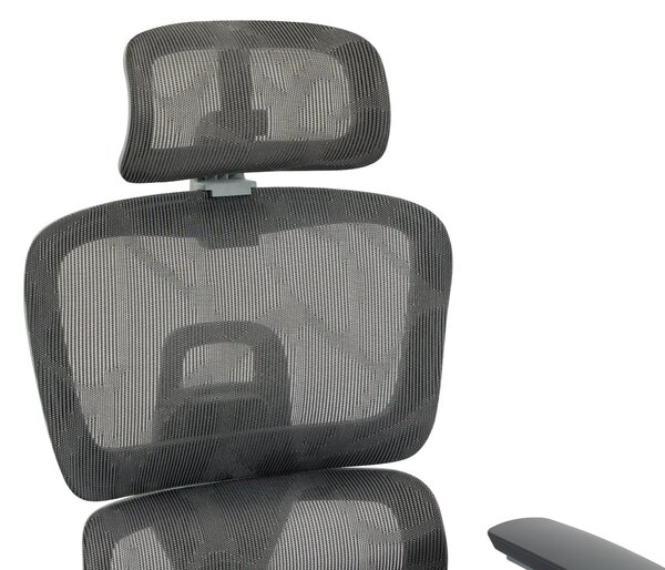 Ergonomická kancelářská židle COSMO - šedá síťovina / nosnost 150 kg