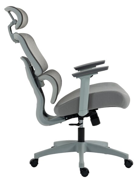 Ergonomická kancelářská židle COSMO - šedá síťovina / nosnost 150 kg