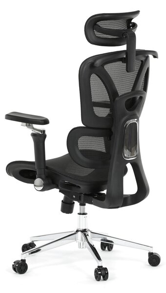 Ergonomická kancelářská židle FORCE - černá síťovina