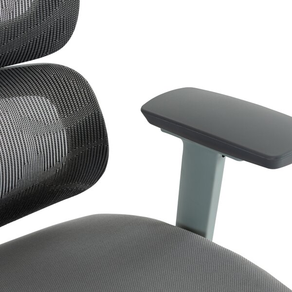 Ergonomická kancelářská židle COSMO - šedá síťovina / nosnost 150 kg
