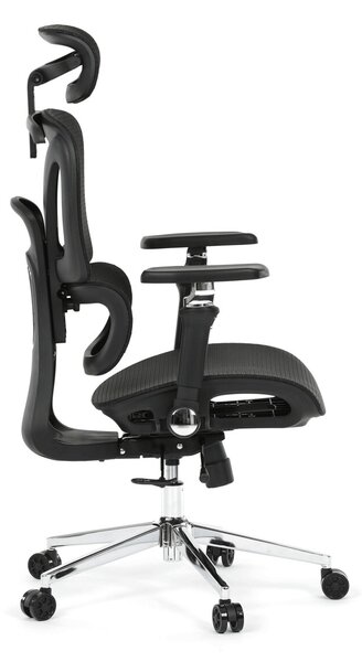 Ergonomická kancelářská židle FORCE - černá síťovina