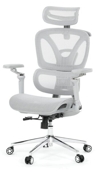 Ergonomická kancelářská židle FORCE - šedá síťovina