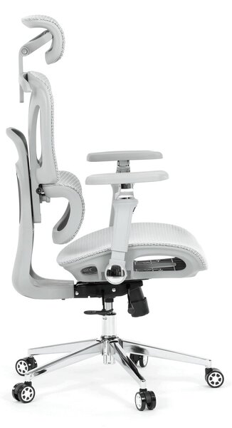 Ergonomická kancelářská židle FORCE - šedá síťovina