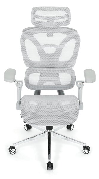 Ergonomická kancelářská židle FORCE - šedá síťovina