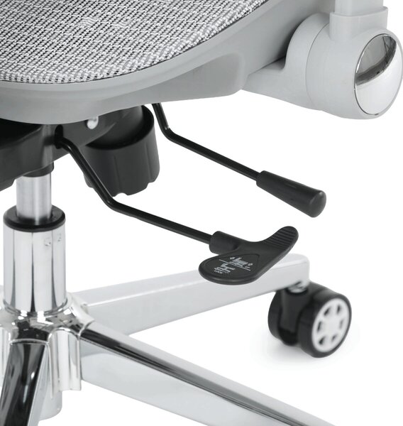 Ergonomická kancelářská židle EXECUTIVE - šedá síťovina