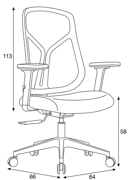 Ergonomická kancelářská židle NOMI - černá síťovina