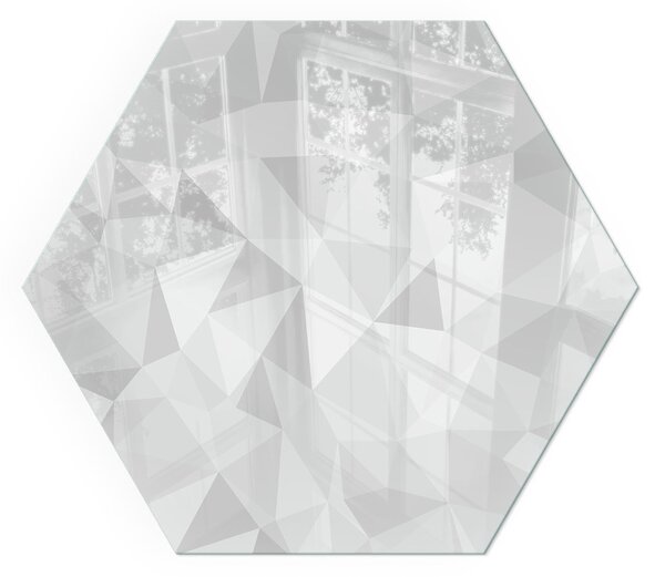 Šestihranné sklo pod krbová kamna Geometrická abstrakce ve tvarech ppkprntsz-00056580