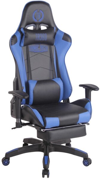 Závodní kancelářská židle Turbo s podnožkou - černá
