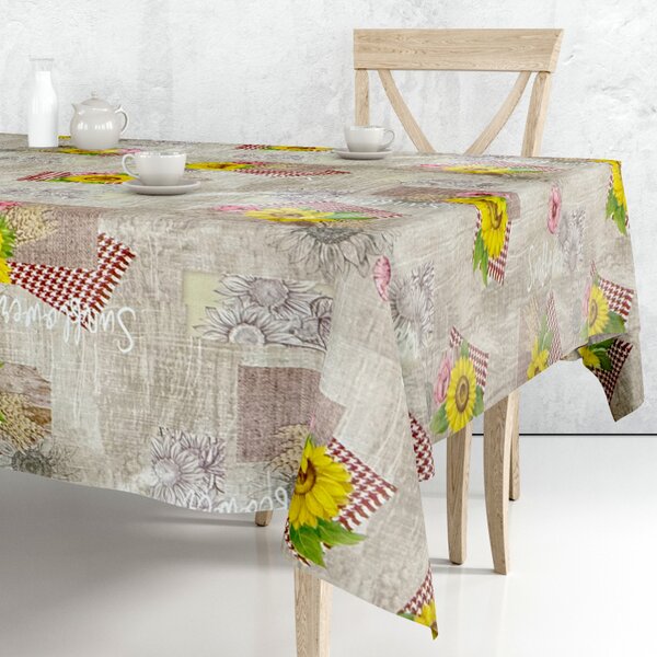 Ubrus PVC M-199A - Slunečnice - Role 140cm x 20m