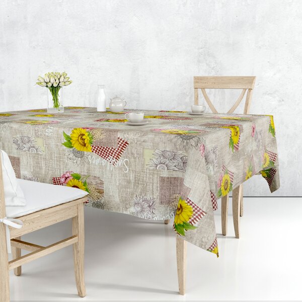 Ubrus PVC M-199A - Slunečnice - Role 140cm x 20m