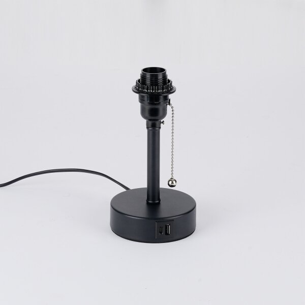 Brilagi - Stolní lampa s USB portem TABLON 1xE27/25W/230V černá/šedá