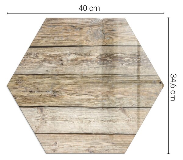 Šestihranné sklo pod kamna Dřevěná textura v přírodním stylu ppkprntsz-00073008