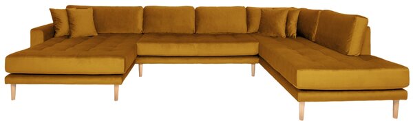 -25 % Dny MOMENTI– Nordic Living Sametová rohová pohovka Limo 370 cm, levá