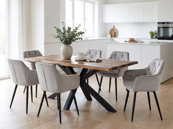 Designové křeslo, světlešedá Velvet látka, FEDRIS 2 NEW