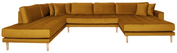 -25 % Dny MOMENTI– Nordic Living Sametová rohová pohovka Limo 370 cm, pravá