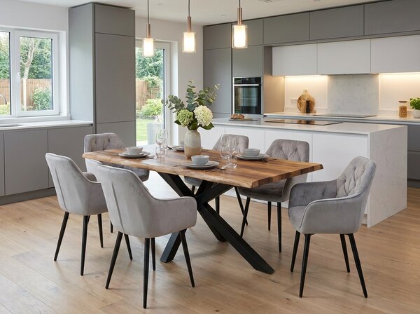 Designové křeslo, světlešedá Velvet látka, FEDRIS 2 NEW