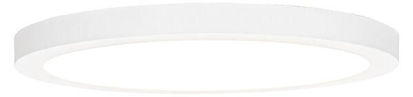 Přisazené nebo zapuštěné bodové svítidlo bílé 30 cm vč. LED 3-krokové stmívání do tepla s přepínačem Dip - Trans
