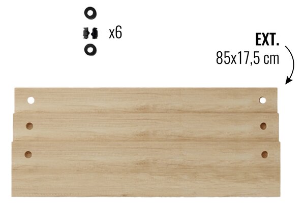 AR Shelving Rozšíření pro nástěnný regál »Deco« (85x17,5 cm) (100396473003)