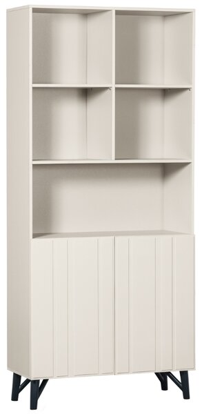 Hoorns Bílá dřevěná knihovna Rellim 200 x 90 cm