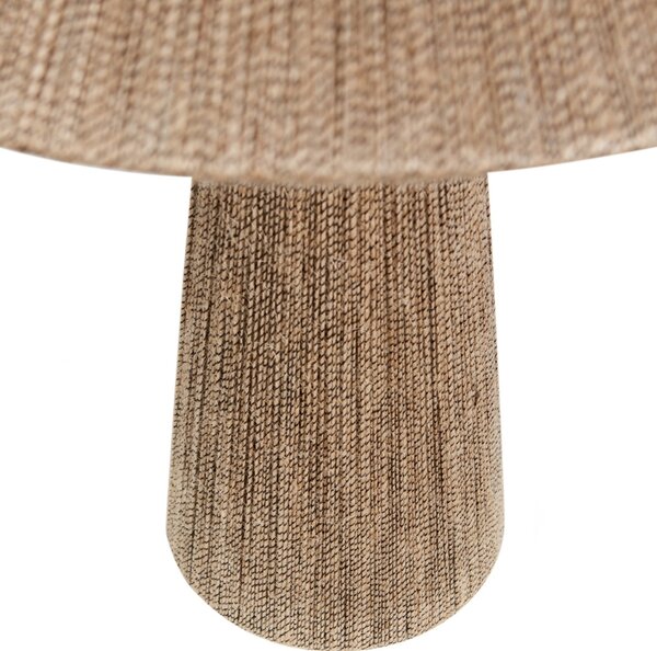 WOOOD Hnědá stolní lampa Eppe z přírodních vláken