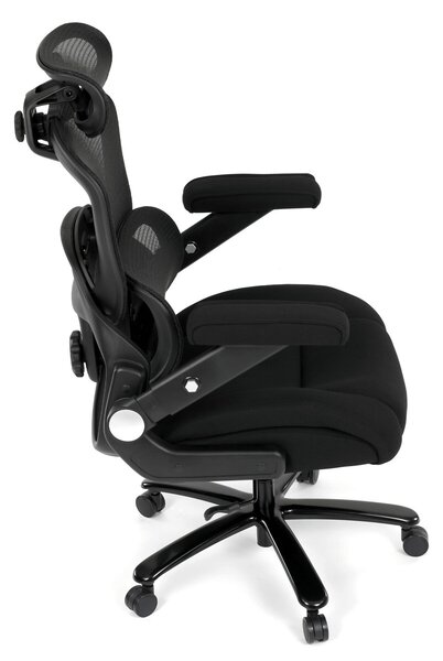 Ergonomická kancelářská židle AIR - černá síťovina / látka / nosnost 180 kg