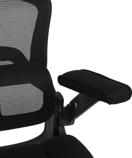 Ergonomická kancelářská židle AIR - černá síťovina / látka / nosnost 180 kg
