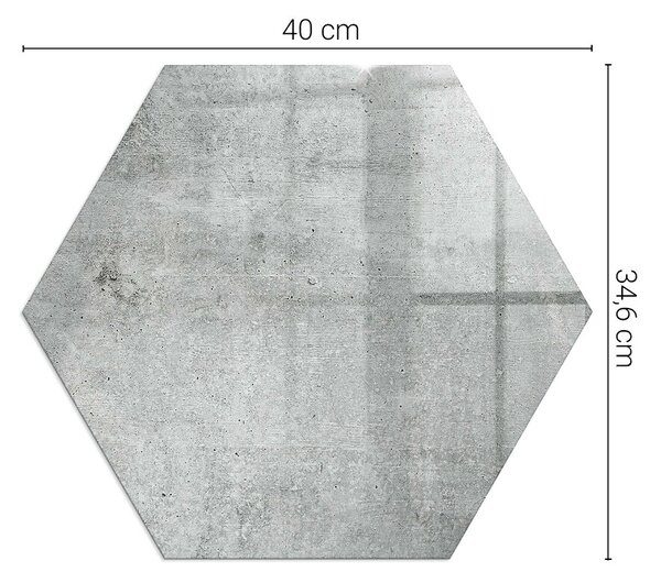 Šestihranné sklo pod krbová kamna Surový beton v minimalistickém stylu ppkprntsz-00095984