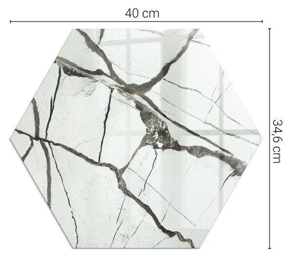 Šestihranné sklo pod kamna Mramorové žíly v elegantním stylu ppkprntsz-00281896