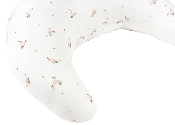 Malomi Kids Bílý bavlněný kojicí polštář Goose 62 cm
