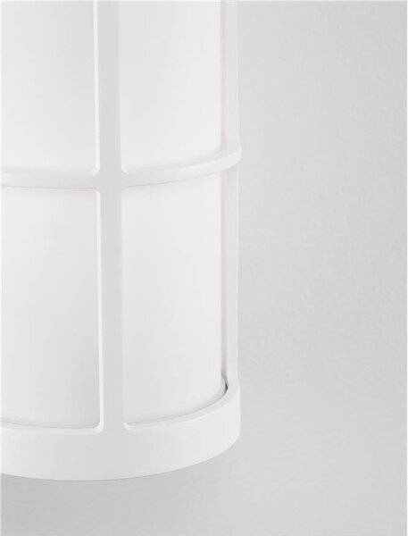 NV 9002850 Venkovní nástěnné svítidlo STONE bílý hliník a akryl E27 1x12W 220-240V IP54 bez žárovky - NOVA LUCE
