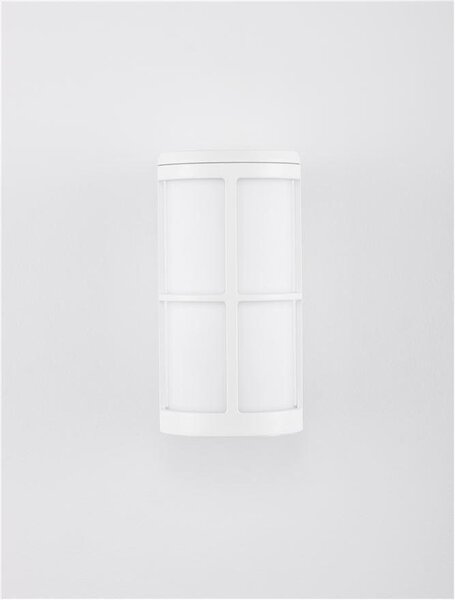 NV 9002850 Venkovní nástěnné svítidlo STONE bílý hliník a akryl E27 1x12W 220-240V IP54 bez žárovky - NOVA LUCE