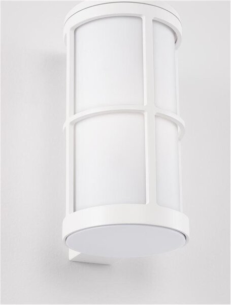 NV 9002850 Venkovní nástěnné svítidlo STONE bílý hliník a akryl E27 1x12W 220-240V IP54 bez žárovky - NOVA LUCE