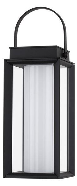NV 9002862 Venkovní stolní lampa VERHAAL černý hliník a čiré sklo LED 2W 3000K 3,7V 360st. IP54 solární / USB kabel / vypínač na těle - NOVA LUCE