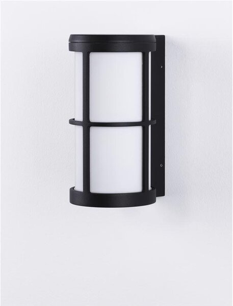 NV 9002851 Venkovní nástěnné svítidlo STONE černý hliník a akryl E27 1x12W 220-240V IP54 bez žárovky - NOVA LUCE
