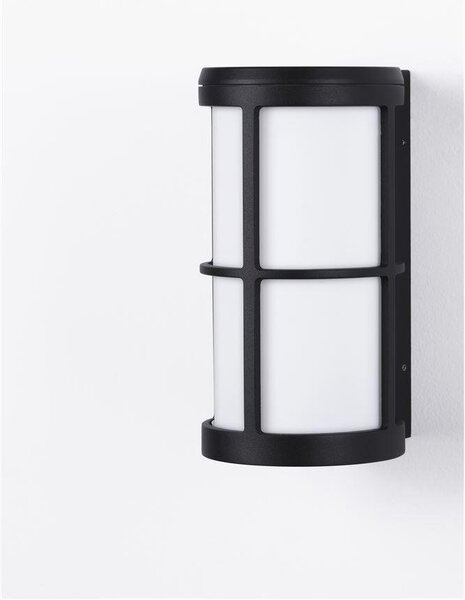 NV 9002851 Venkovní nástěnné svítidlo STONE černý hliník a akryl E27 1x12W 220-240V IP54 bez žárovky - NOVA LUCE