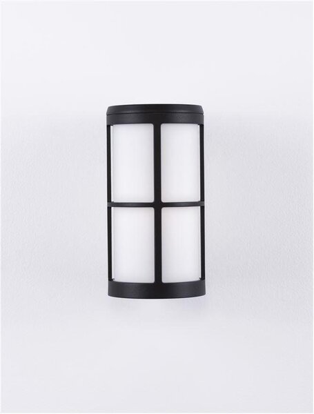 NV 9002851 Venkovní nástěnné svítidlo STONE černý hliník a akryl E27 1x12W 220-240V IP54 bez žárovky - NOVA LUCE