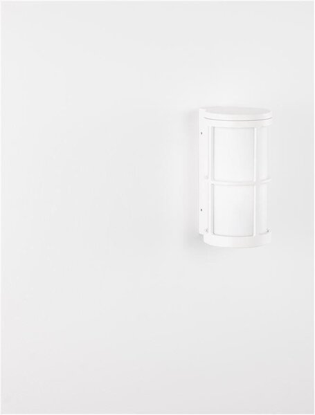 NV 9002850 Venkovní nástěnné svítidlo STONE bílý hliník a akryl E27 1x12W 220-240V IP54 bez žárovky - NOVA LUCE