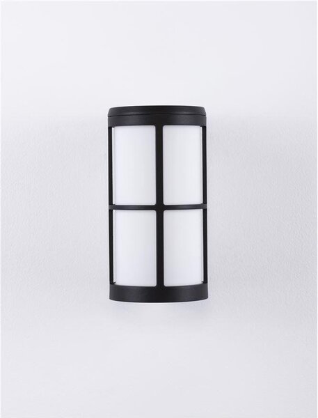 NV 9002851 Venkovní nástěnné svítidlo STONE černý hliník a akryl E27 1x12W 220-240V IP54 bez žárovky - NOVA LUCE