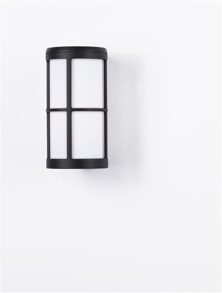 NV 9002851 Venkovní nástěnné svítidlo STONE černý hliník a akryl E27 1x12W 220-240V IP54 bez žárovky - NOVA LUCE