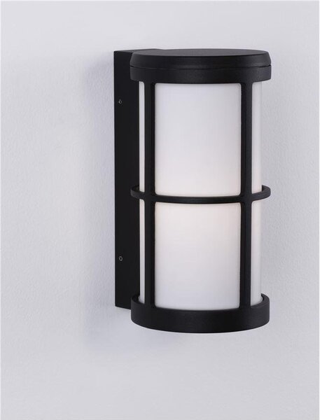NV 9002851 Venkovní nástěnné svítidlo STONE černý hliník a akryl E27 1x12W 220-240V IP54 bez žárovky - NOVA LUCE