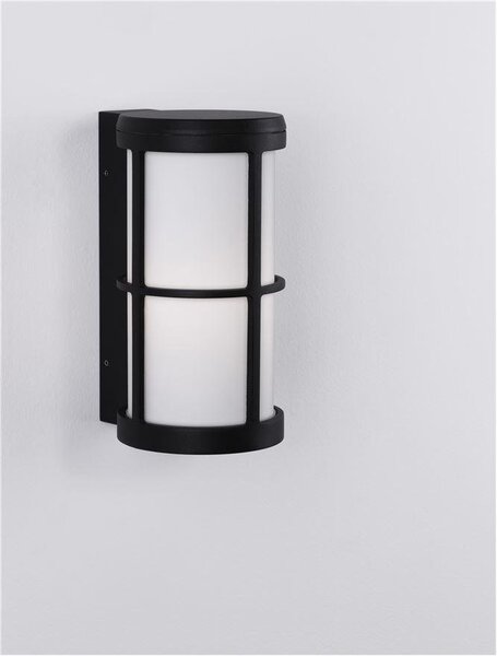 NV 9002851 Venkovní nástěnné svítidlo STONE černý hliník a akryl E27 1x12W 220-240V IP54 bez žárovky - NOVA LUCE