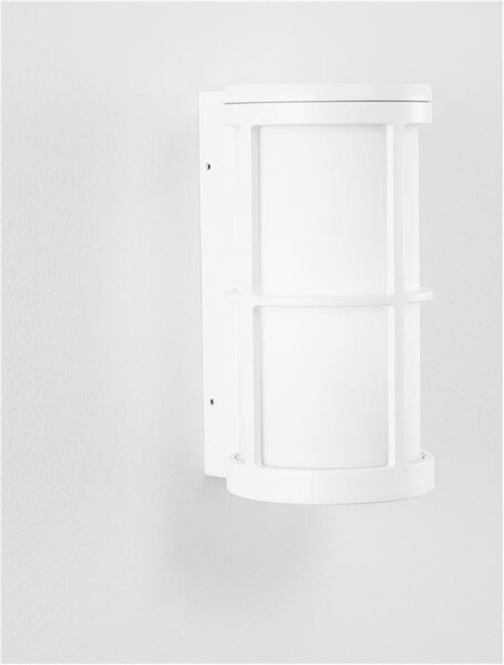NV 9002850 Venkovní nástěnné svítidlo STONE bílý hliník a akryl E27 1x12W 220-240V IP54 bez žárovky - NOVA LUCE
