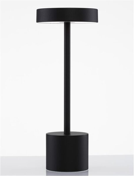 NV 9002864 Venkovní stolní lampa FUMO černý hliník a akryl LED 2W 3000K 3000K 220-240V 163st. IP54 vypínač na těle / USB kabel - NOVA LUCE