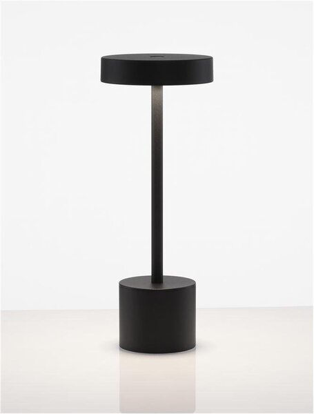 NV 9002864 Venkovní stolní lampa FUMO černý hliník a akryl LED 2W 3000K 3000K 220-240V 163st. IP54 vypínač na těle / USB kabel - NOVA LUCE