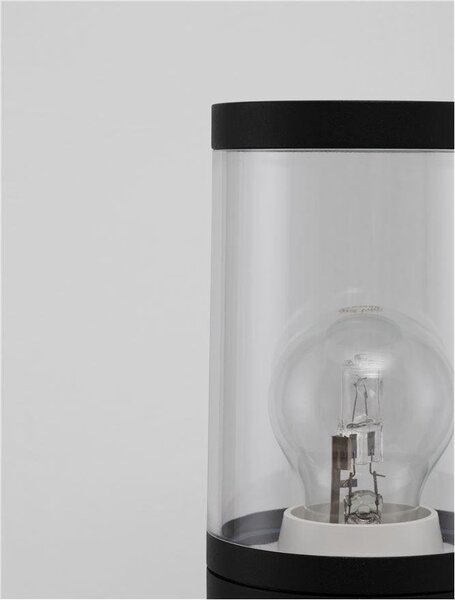 NV 9002875 Venkovní sloupkové svítidlo CETERA černý hliník a akryl E27 1x12W 220-240V IP54 bez žárovky - NOVA LUCE