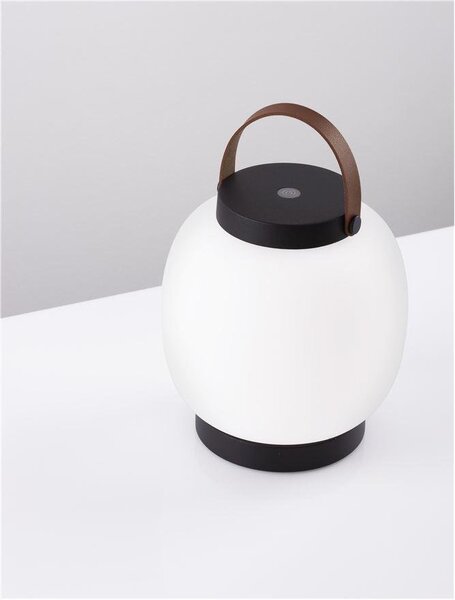 NV 9002876 Venkovní stolní lampa JIGRA černý hliník a akryl LED 2W 3000K 3,7V 306st. IP54 vypínač na těle / USB kabel - NOVA LUCE